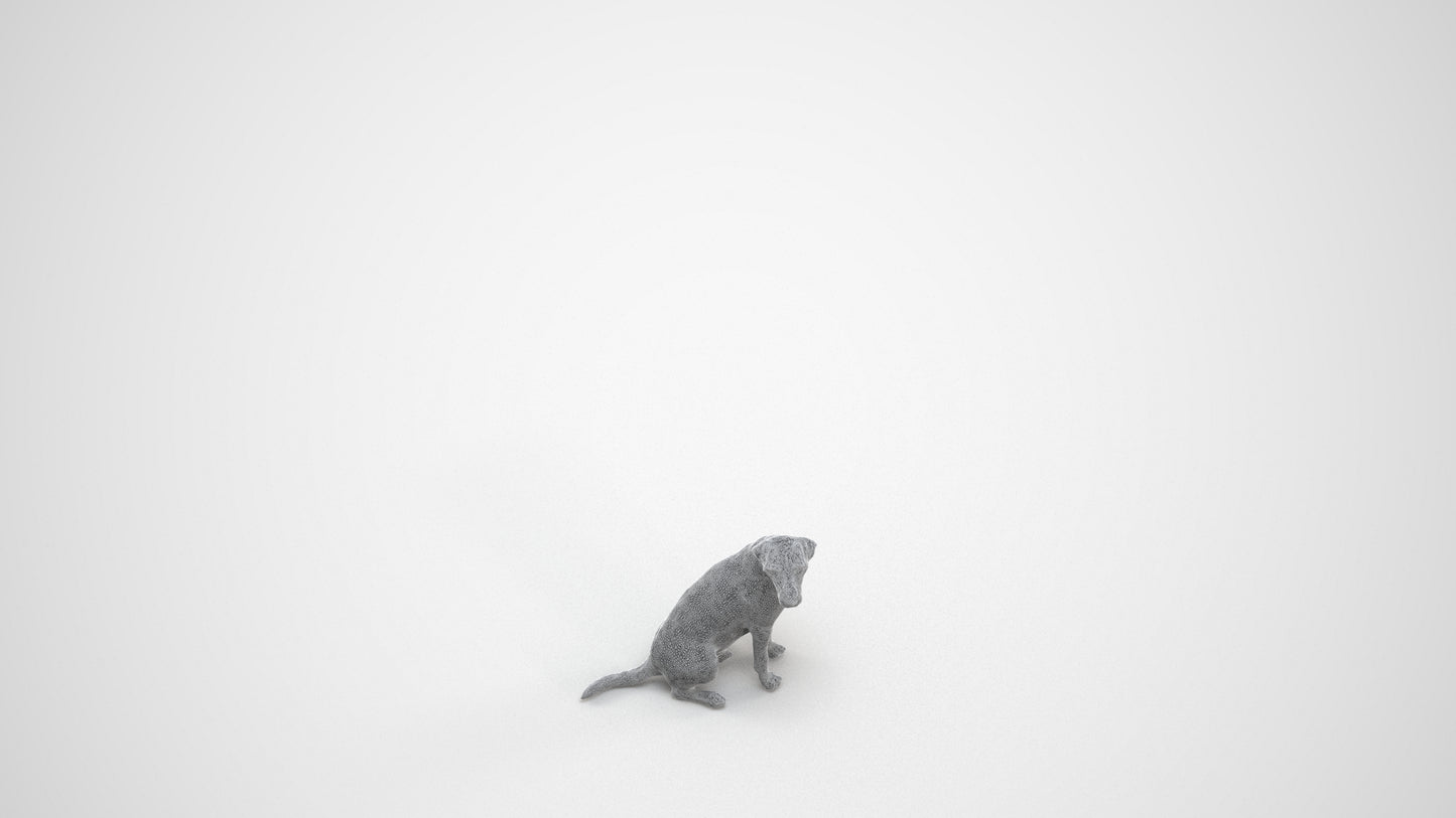 scanned 3D person misc, photogrammetry people for Enscape and V-Ray, wireframe three-quarter view