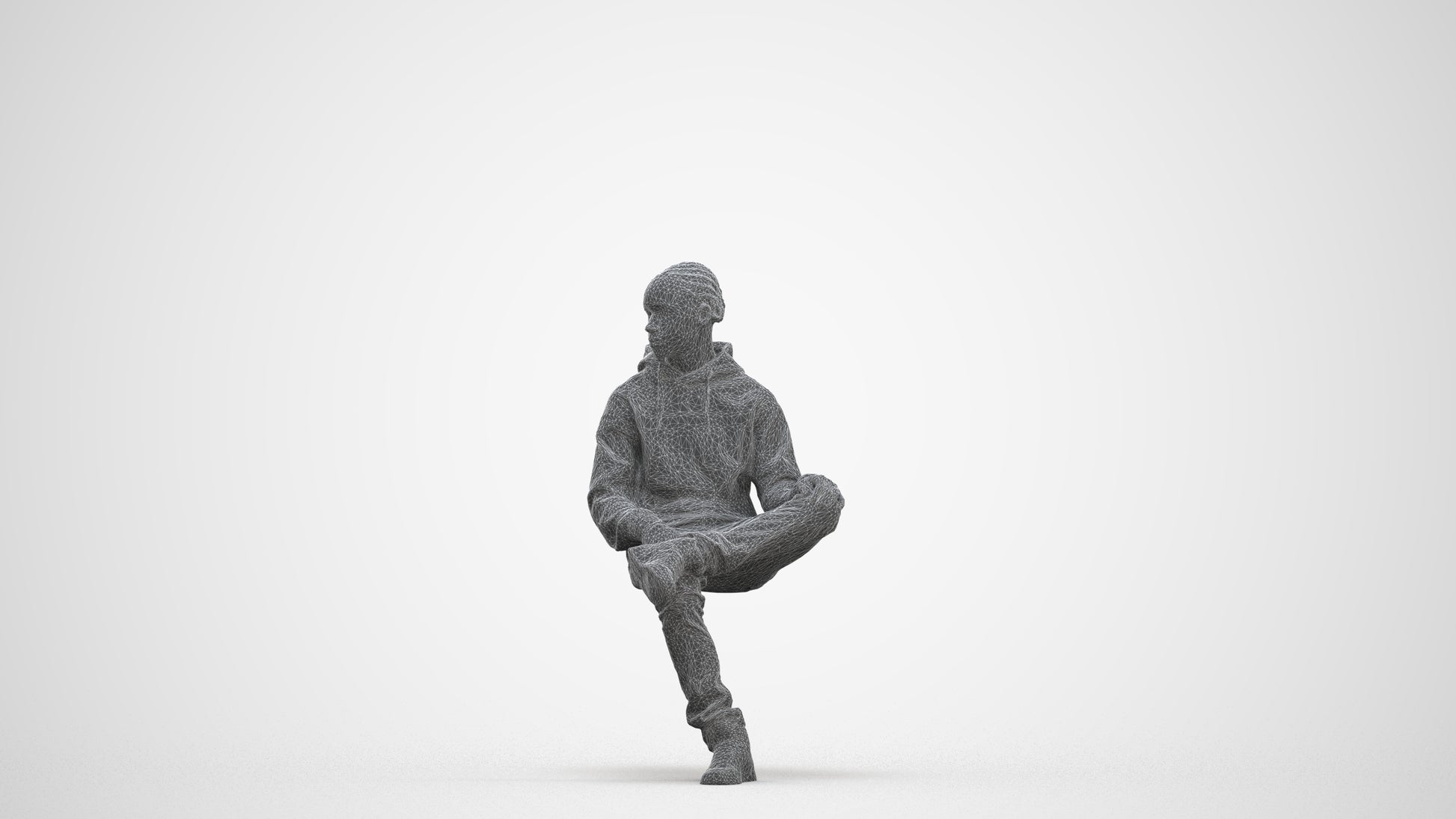realistic 3D boy casual kids, scanned archviz people for Blender and 3ds Max, three-quarter front view render