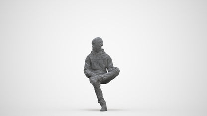 realistic 3D boy casual kids, scanned archviz people for Blender and 3ds Max, three-quarter front view render