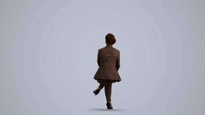 realistic 3D people woman business, render-ready for V-Ray and Corona, FBX OBJ, front view render