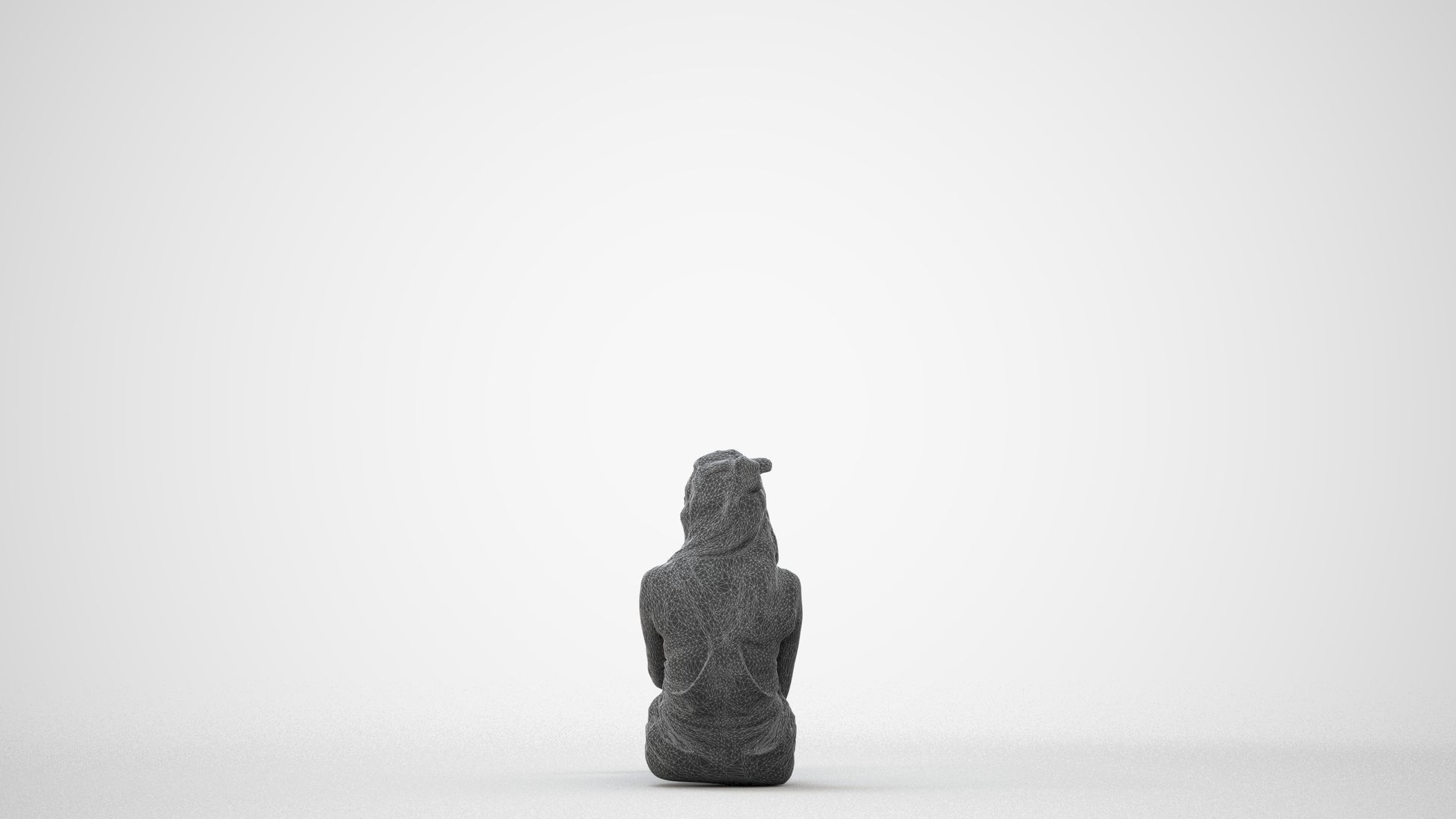 scanned 3D woman casual sitting, photogrammetry people for Enscape and V-Ray, square thumbnail