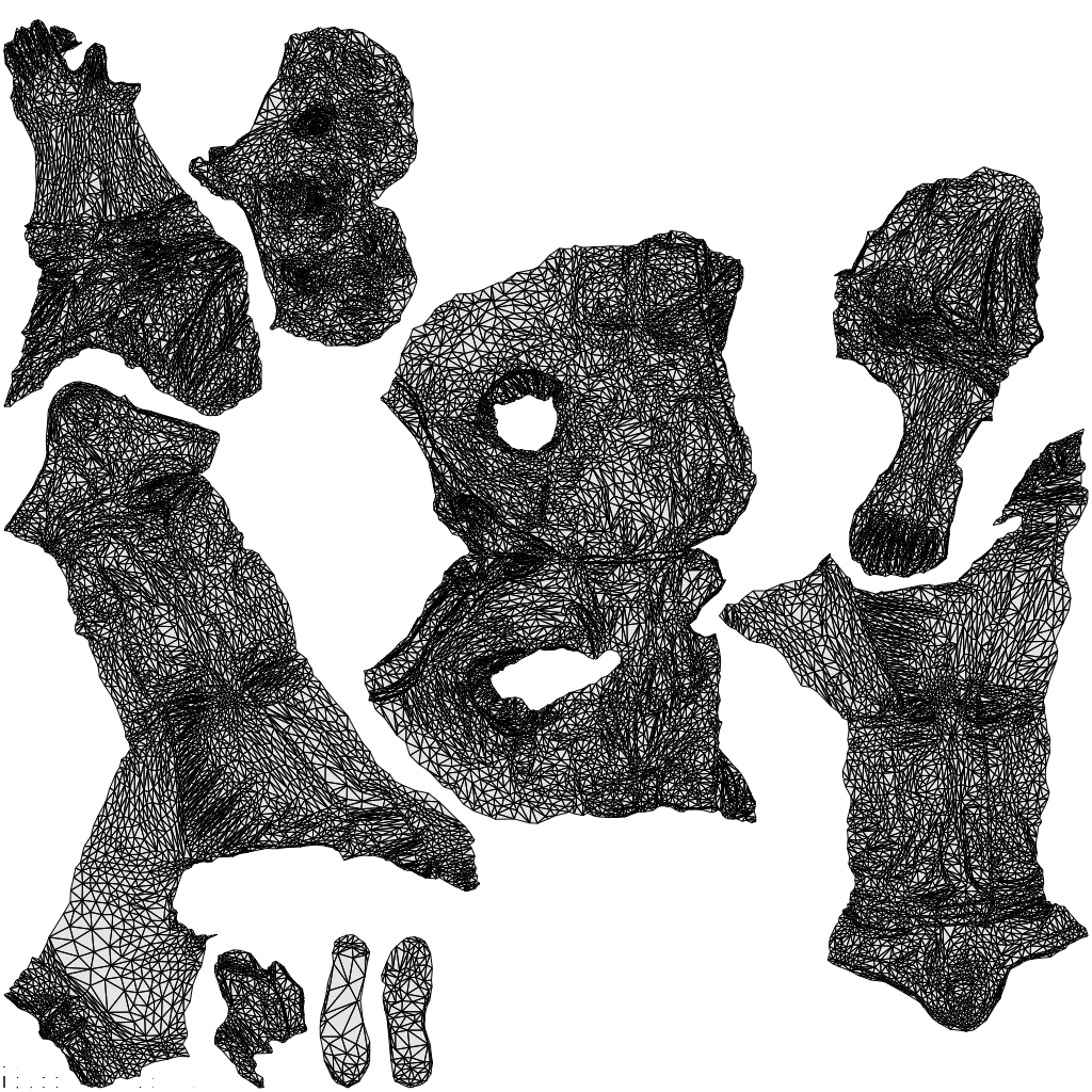 scanned 3D man casual sitting, photogrammetry people for Enscape and V-Ray, wireframe top-down view