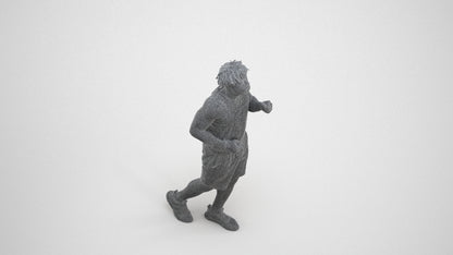 3D people model man sport, scanned human for 3ds Max rendering, wireframe three-quarter view