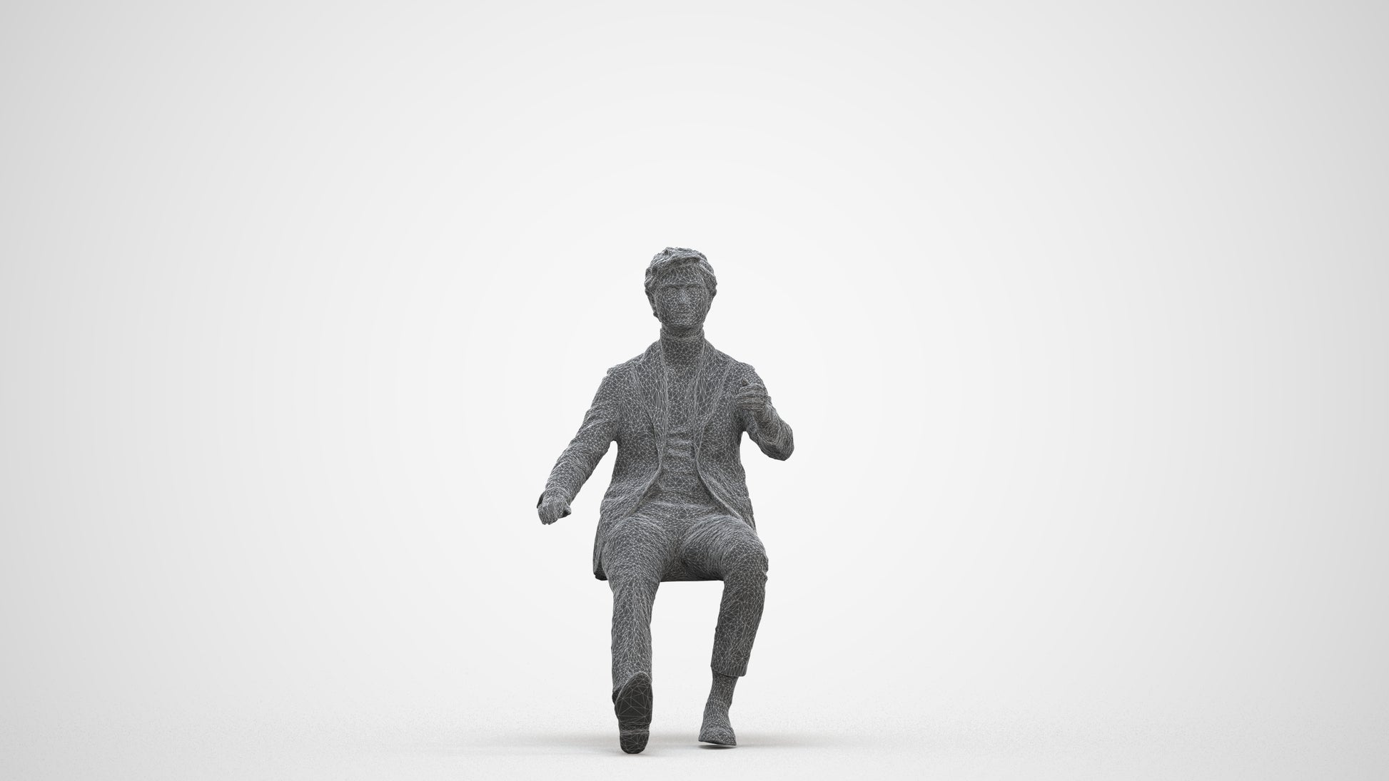 realistic 3D people man business driving, render-ready for V-Ray and Corona, FBX OBJ, three-quarter front view render