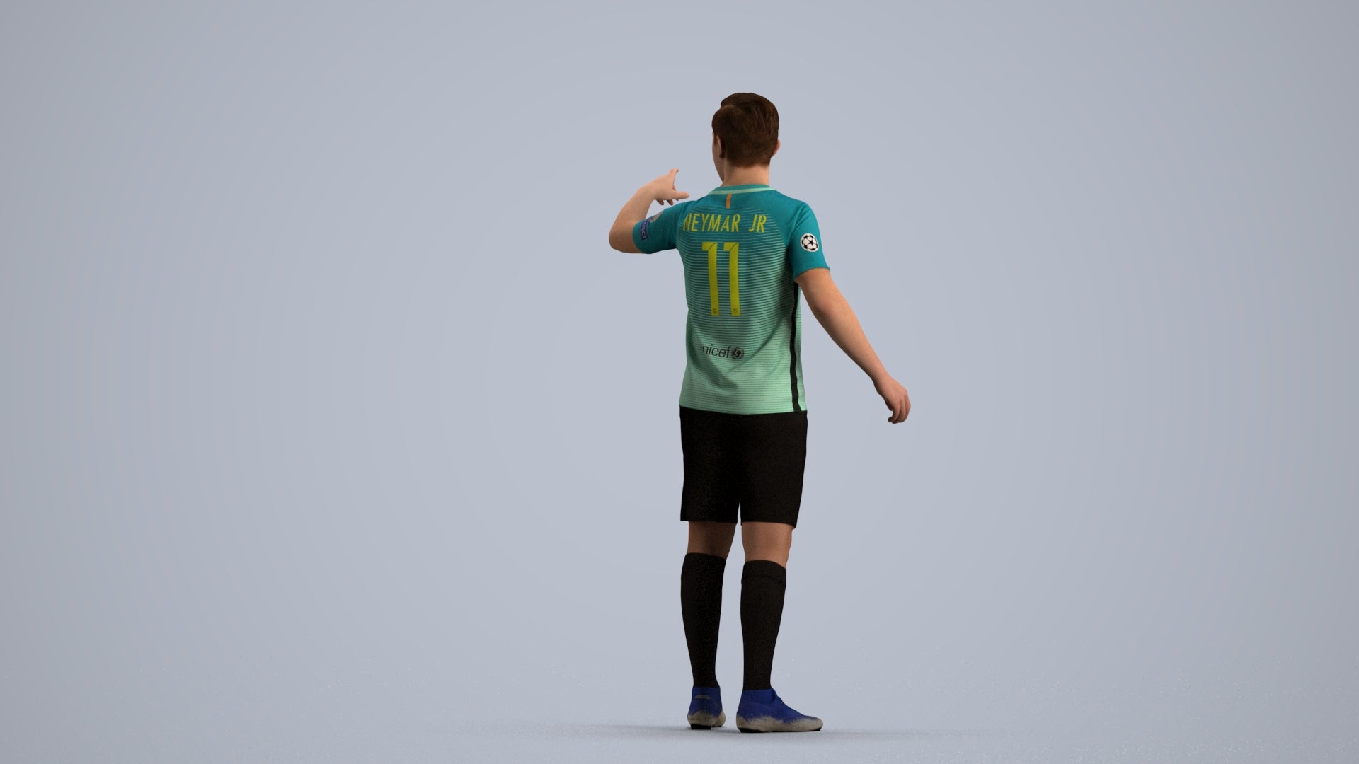 realistic 3D boy sport, scanned archviz people for Blender and 3ds Max, front view render