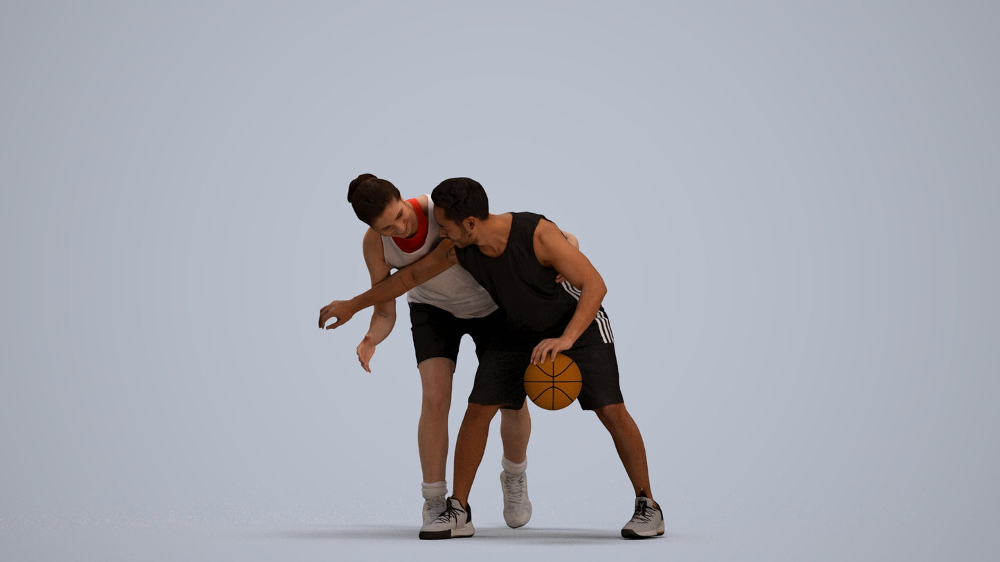 3D scanned man sport, photorealistic archviz people for Enscape and SketchUp, standing pose render