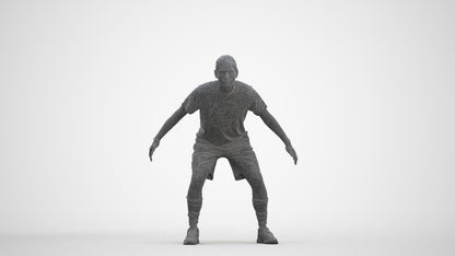 scanned 3D man sport, photogrammetry people for Enscape and V-Ray, three-quarter front view render