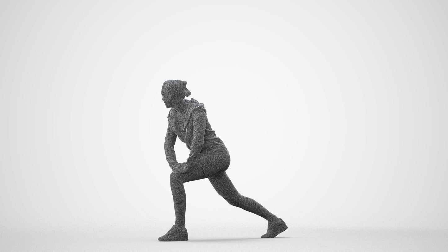 scanned 3D woman sport, photogrammetry people for Enscape and V-Ray, square thumbnail