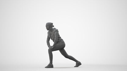 scanned 3D woman sport, photogrammetry people for Enscape and V-Ray, square thumbnail