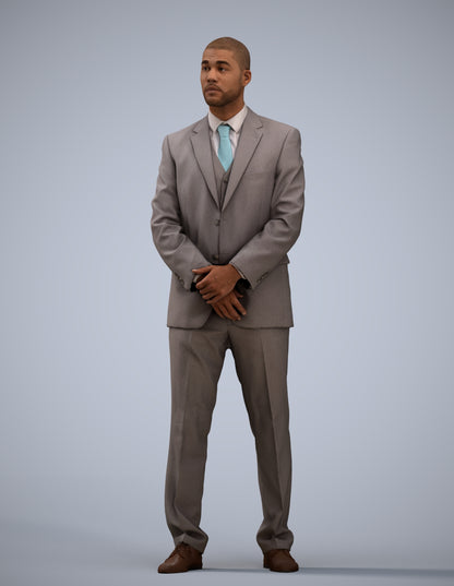 realistic 3D people man business, render-ready for V-Ray and Corona, FBX OBJ