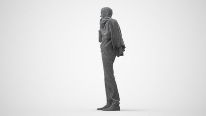 3D people model man business standing, scanned human for 3ds Max rendering, square thumbnail