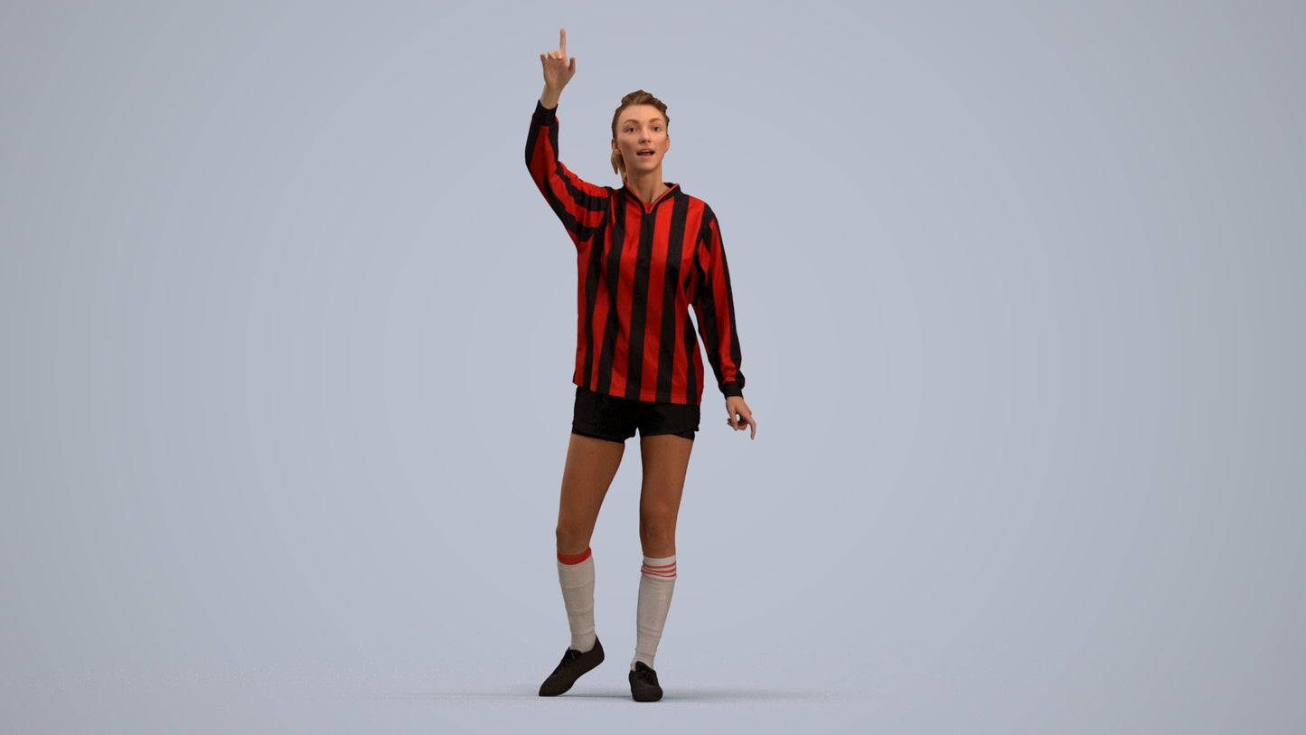 realistic 3D human woman sport, archviz people FBX OBJ for Blender, standing pose render