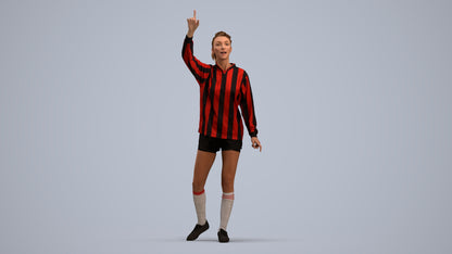 realistic 3D human woman sport, archviz people FBX OBJ for Blender, standing pose render
