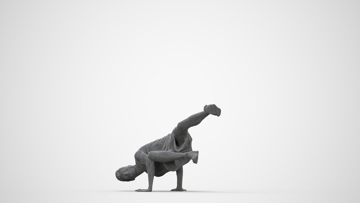 scanned 3D man sport, photogrammetry people for Enscape and V-Ray, wireframe back view