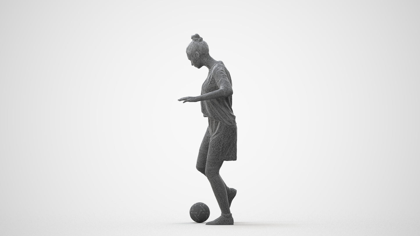 realistic 3D girl sport, scanned archviz people for Blender and 3ds Max, square thumbnail