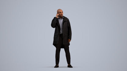 photogrammetry 3D man business standing, realistic human model archviz FBX, standing pose render