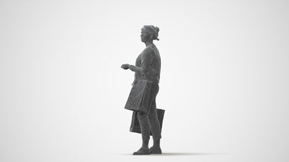 3D scanned woman shopping casual, photorealistic archviz people for Enscape and SketchUp, square thumbnail