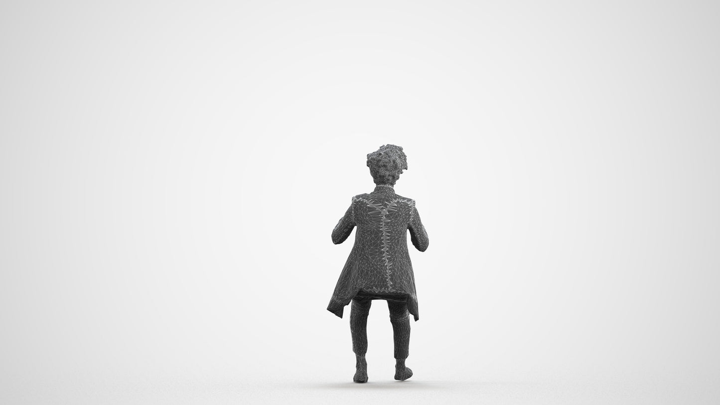 3D scanned woman sitting business, photorealistic archviz people for Enscape and SketchUp, wireframe front view