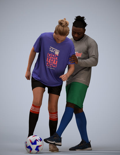 scanned 3D woman sport, photogrammetry people for Enscape and V-Ray