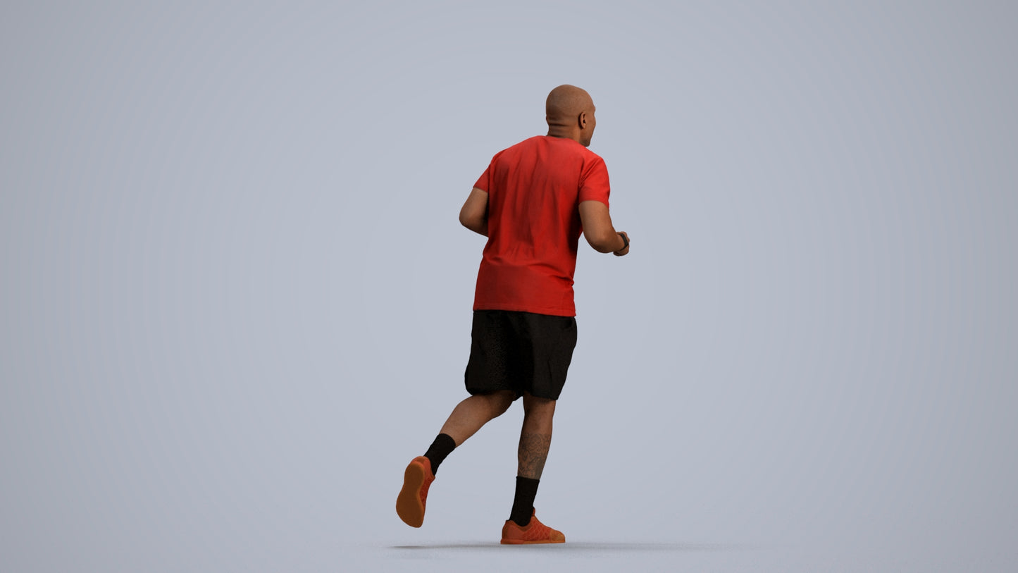 3D scanned man sport, photorealistic archviz people for Enscape and SketchUp, front view render