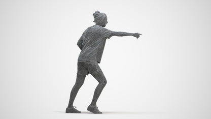 scanned 3D woman sport, photogrammetry people for Enscape and V-Ray, three-quarter front view render