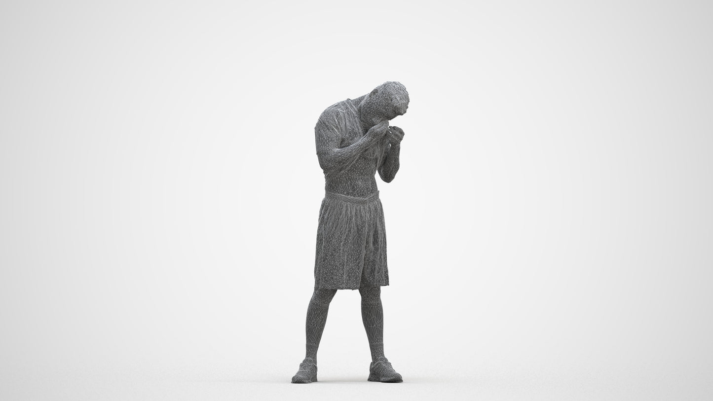 realistic 3D people man sport, render-ready for V-Ray and Corona, FBX OBJ, three-quarter front view render