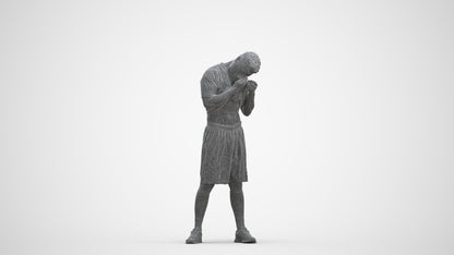 realistic 3D people man sport, render-ready for V-Ray and Corona, FBX OBJ, three-quarter front view render