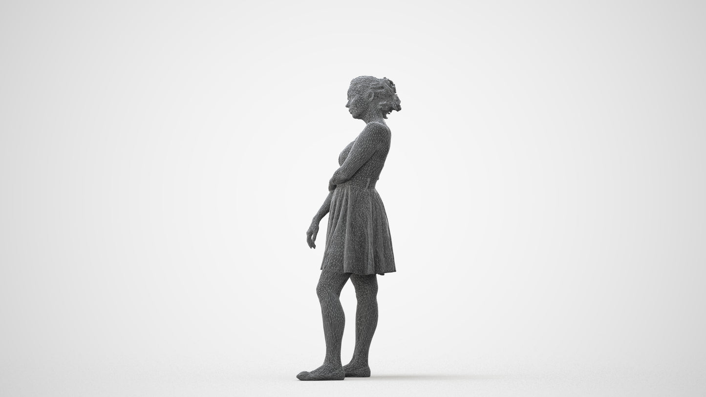 realistic 3D people woman formal formalaffairs, render-ready for V-Ray and Corona, FBX OBJ, square thumbnail
