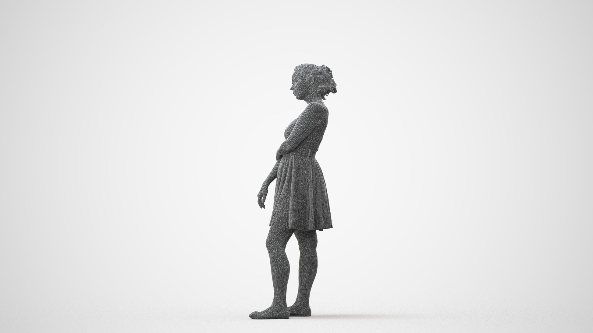 realistic 3D people woman formal formalaffairs, render-ready for V-Ray and Corona, FBX OBJ, square thumbnail