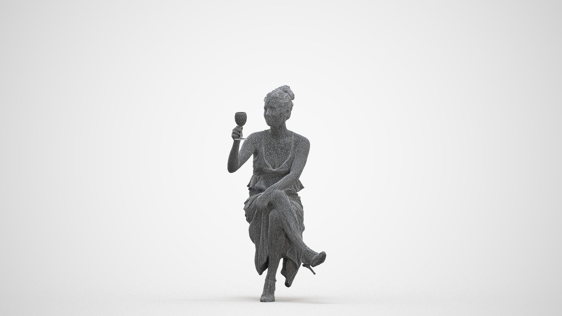 realistic 3D woman formal formalaffairs, scanned archviz people for Blender and 3ds Max, three-quarter front view render