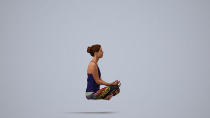 realistic 3D woman sport, scanned archviz people for Blender and 3ds Max, side view render