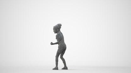 realistic 3D girl casual kids, scanned archviz people for Blender and 3ds Max, square thumbnail