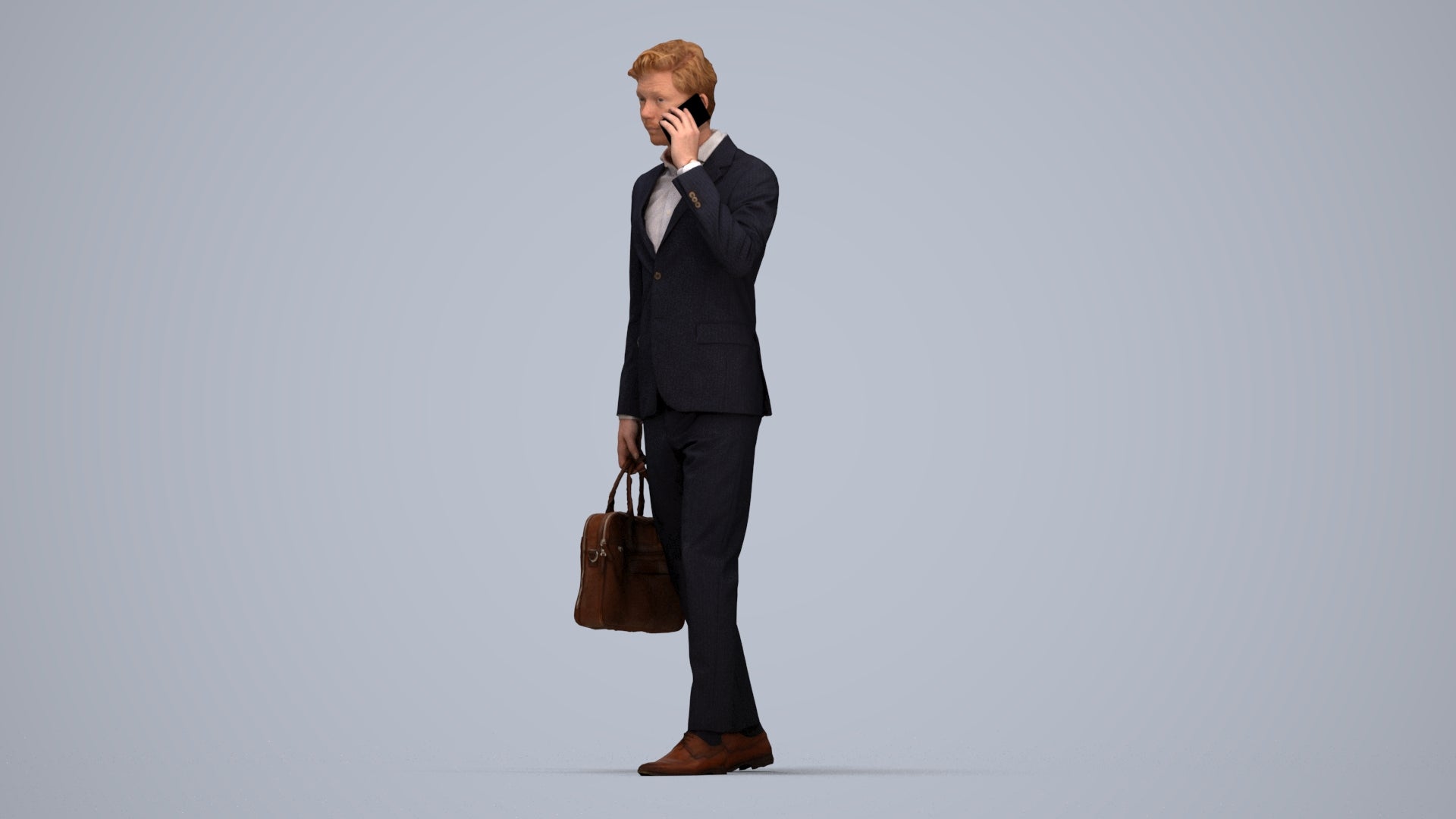 photogrammetry 3D man business, realistic human model archviz FBX, top-down view render