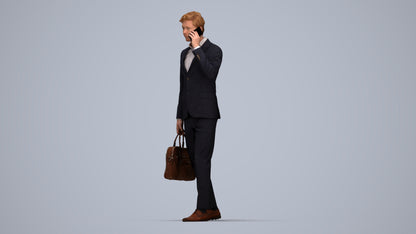 photogrammetry 3D man business, realistic human model archviz FBX, top-down view render