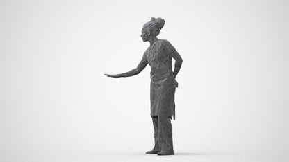 realistic 3D people woman hospitality, render-ready for V-Ray and Corona, FBX OBJ, square thumbnail