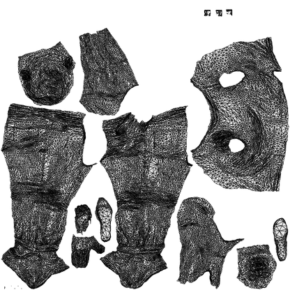 realistic 3D man casual cycling, scanned archviz people for Blender and 3ds Max, wireframe top-down view