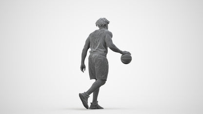 3D scanned man sport, photorealistic archviz people for Enscape and SketchUp, wireframe side view