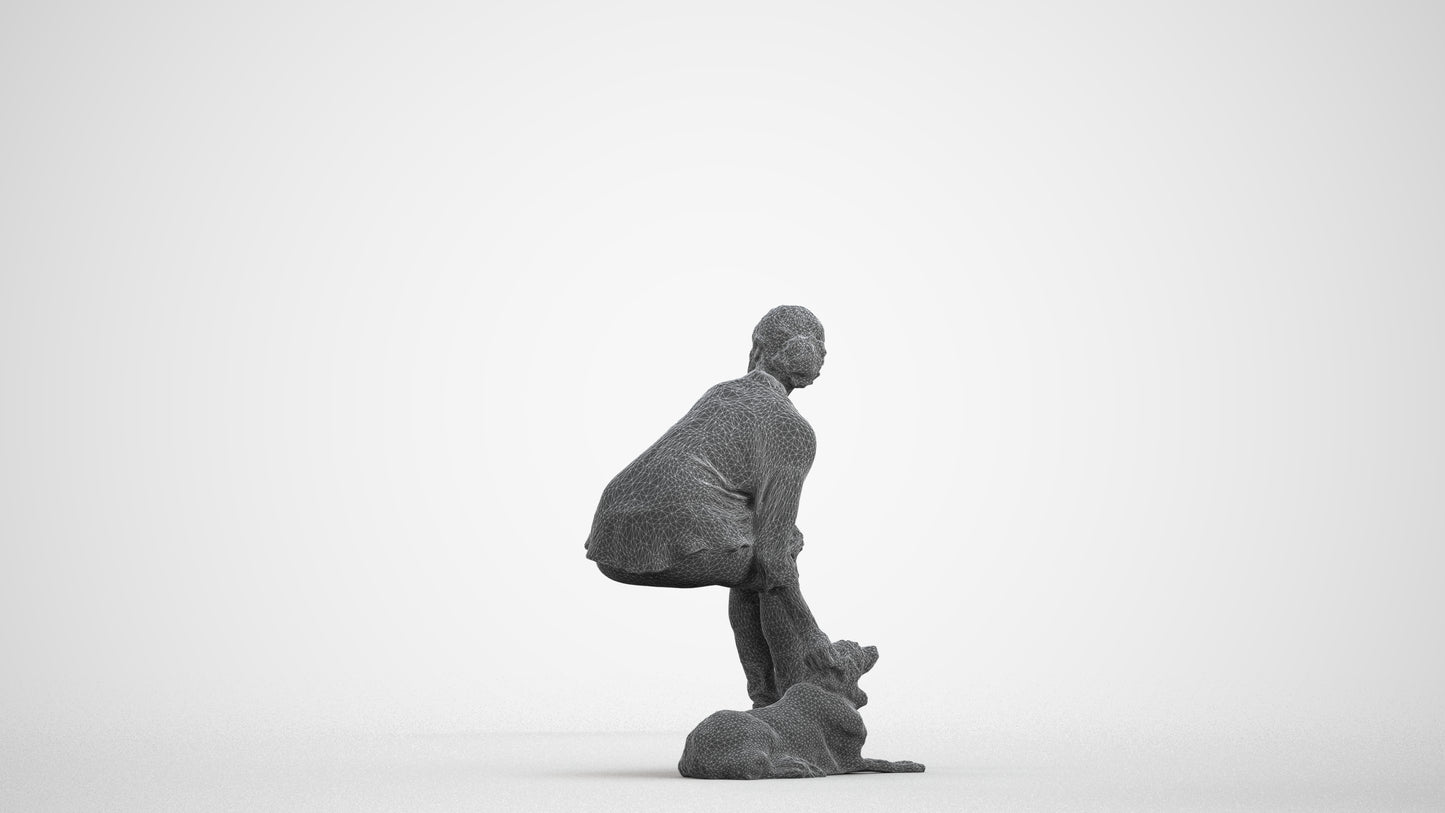3D people model man casual sitting, scanned human for 3ds Max rendering, wireframe front view