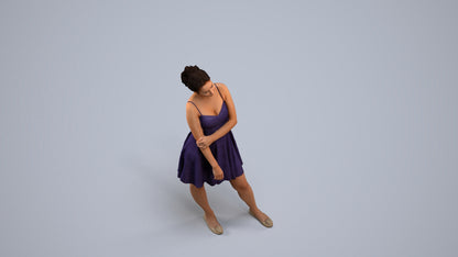 realistic 3D people woman formal formalaffairs, render-ready for V-Ray and Corona, FBX OBJ, back view render