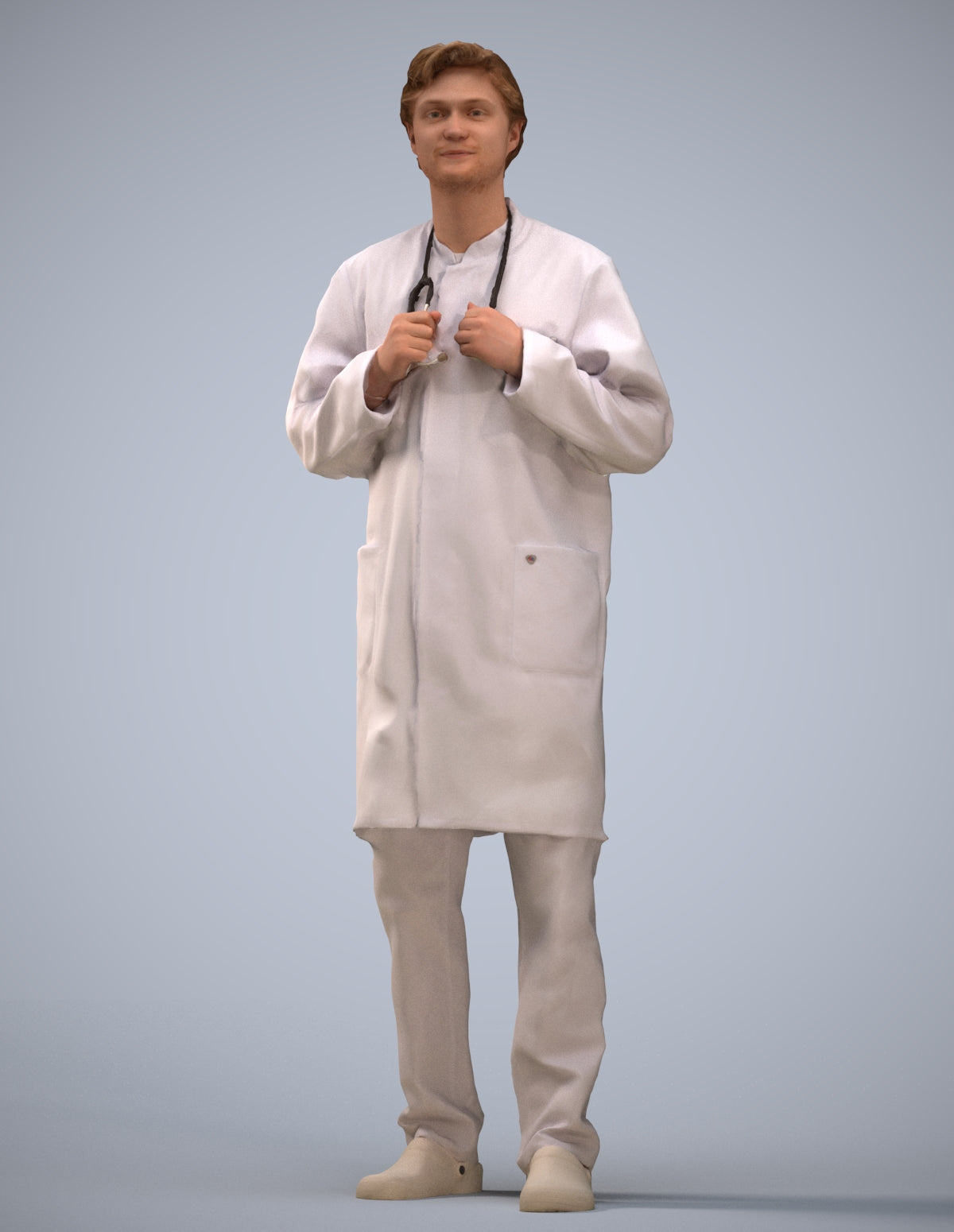 realistic 3D people man medical, render-ready for V-Ray and Corona, FBX OBJ