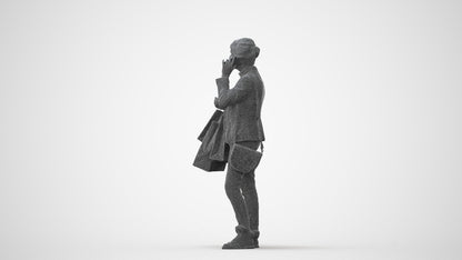 3D people model senior woman casual mix, scanned human for 3ds Max rendering, square thumbnail