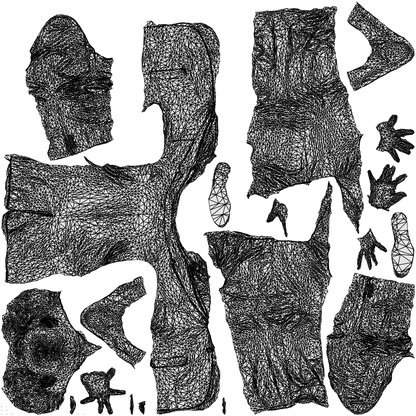 3D people model man business standing, scanned human for 3ds Max rendering, wireframe top-down view