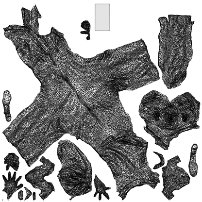 scanned 3D woman business walking, photogrammetry people for Enscape and V-Ray, wireframe top-down view
