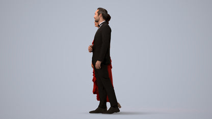 photogrammetry 3D woman formal couple, realistic human model archviz FBX, three-quarter view render