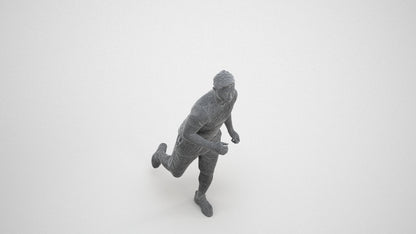 realistic 3D people man sport walking, render-ready for V-Ray and Corona, FBX OBJ, wireframe three-quarter view