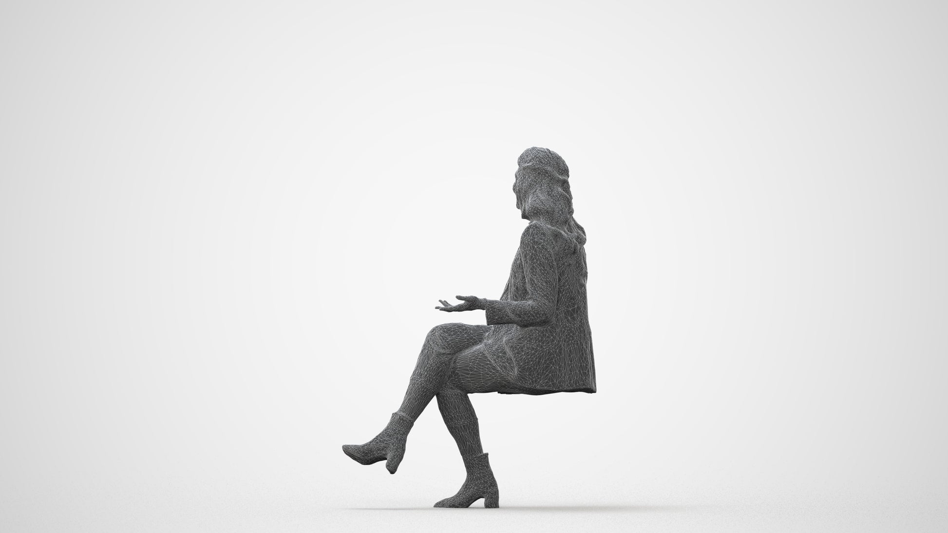 realistic 3D people woman business, render-ready for V-Ray and Corona, FBX OBJ, square thumbnail