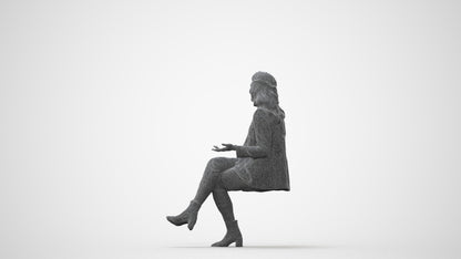 realistic 3D people woman business, render-ready for V-Ray and Corona, FBX OBJ, square thumbnail