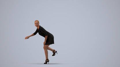 realistic 3D people woman business driving, render-ready for V-Ray and Corona, FBX OBJ, three-quarter view render