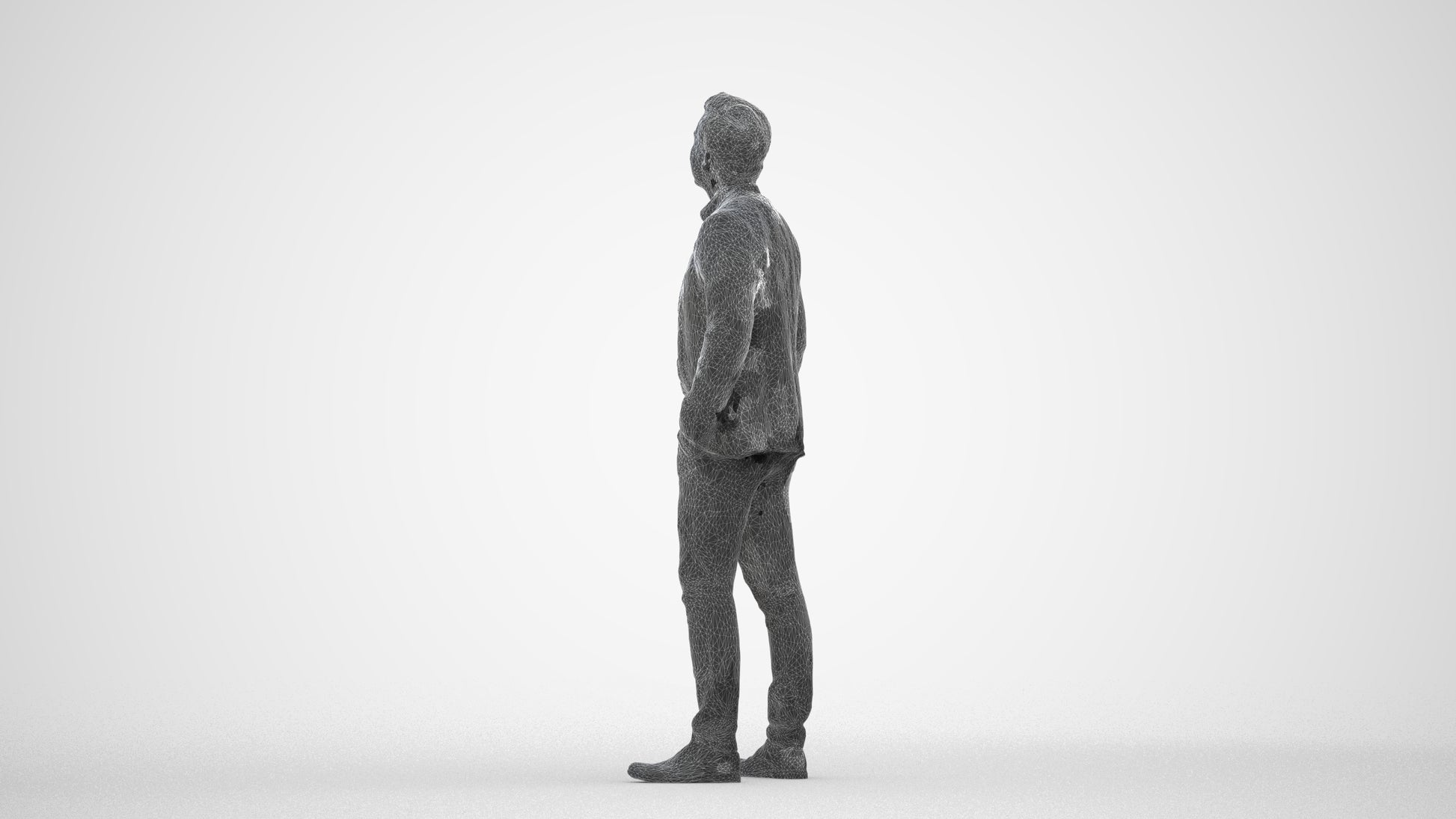 3D scanned man business, photorealistic archviz people for Enscape and SketchUp, square thumbnail