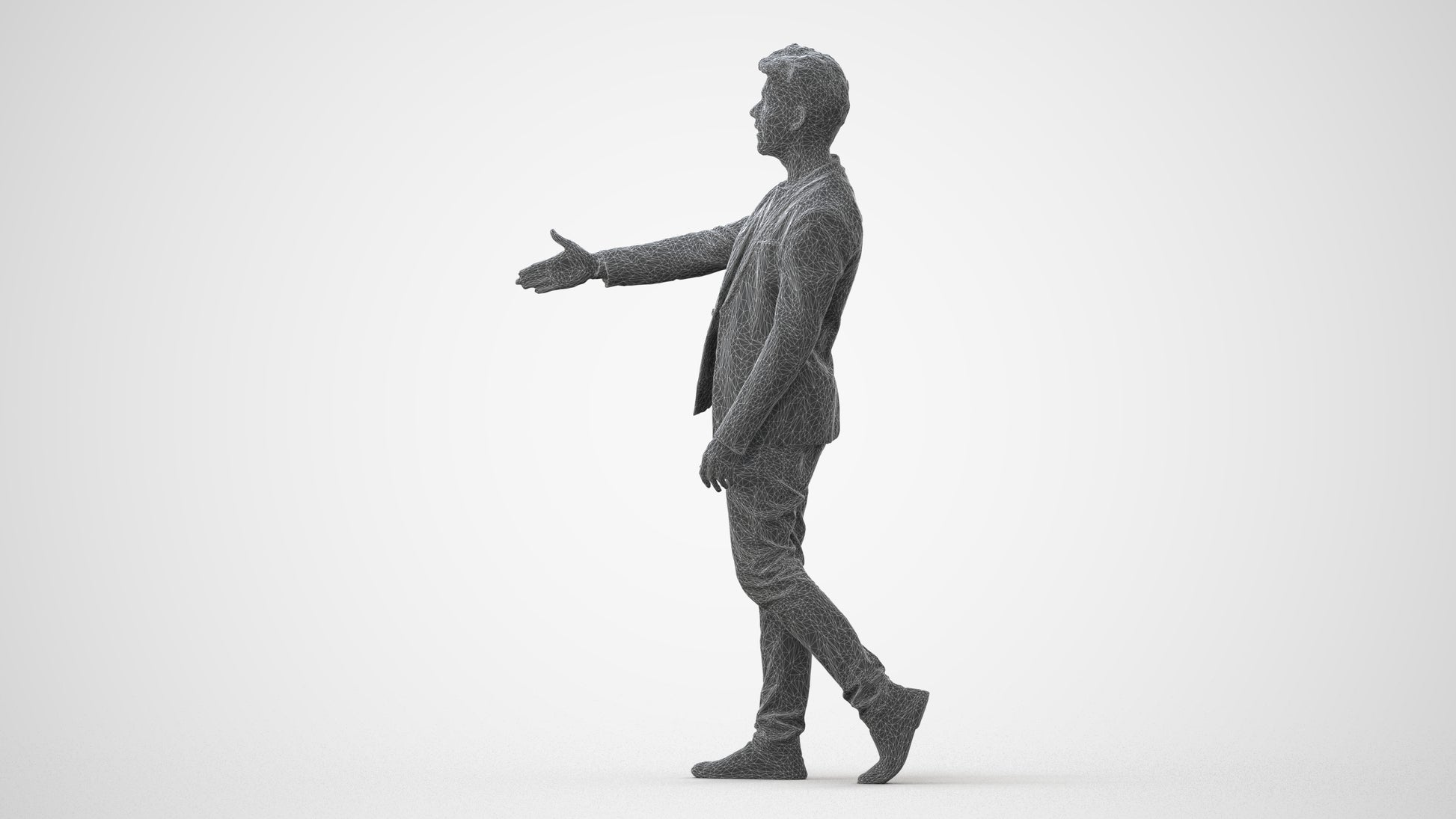 realistic 3D man casual business, scanned archviz people for Blender and 3ds Max, square thumbnail